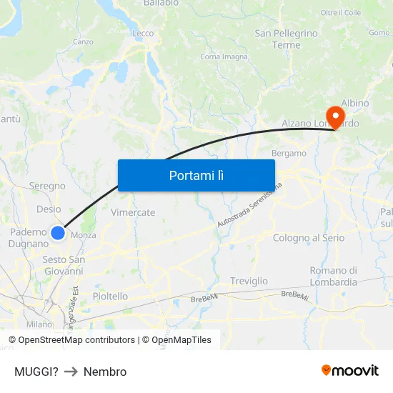 MUGGI? to Nembro map
