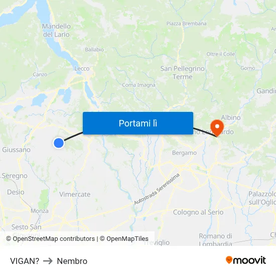 VIGAN? to Nembro map