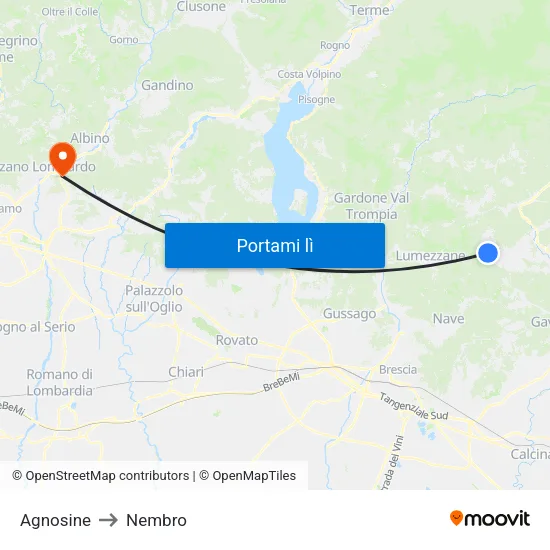 Agnosine to Nembro map