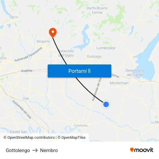 Gottolengo to Nembro map