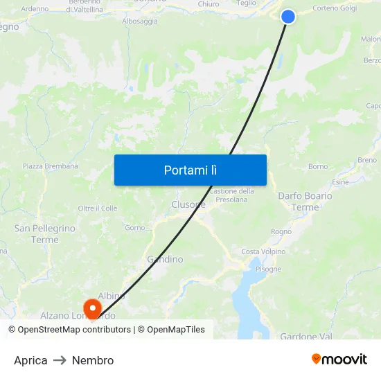 Aprica to Nembro map