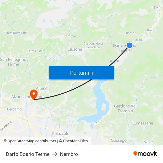 Darfo Boario Terme to Nembro map