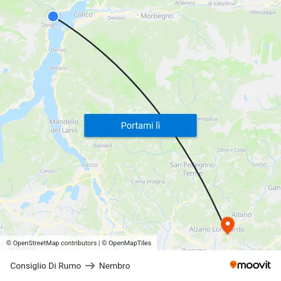 Consiglio Di Rumo to Nembro map