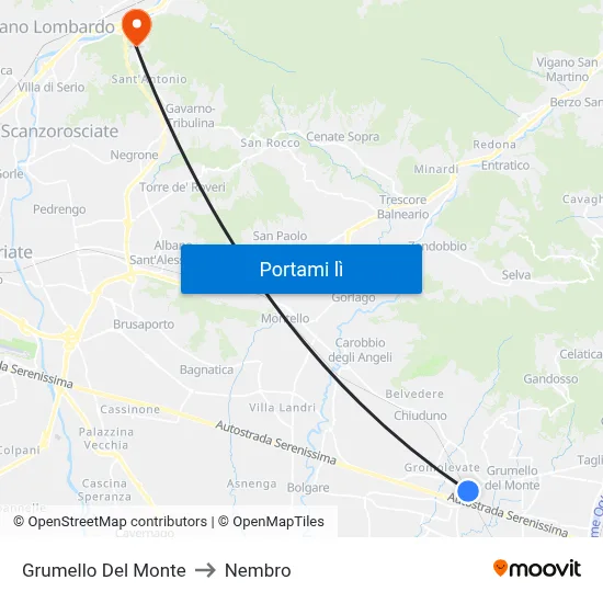 Grumello Del Monte to Nembro map
