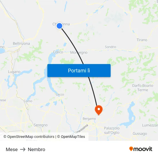Mese to Nembro map