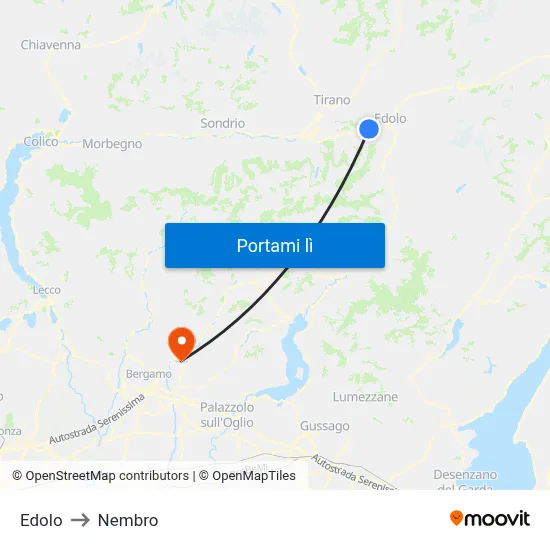 Edolo to Nembro map