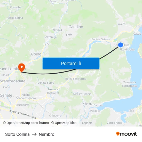 Solto Collina to Nembro map