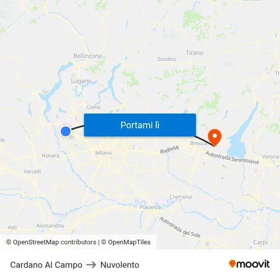 Cardano Al Campo to Nuvolento map