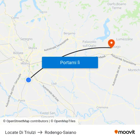 Locate Di Triulzi to Rodengo-Saiano map