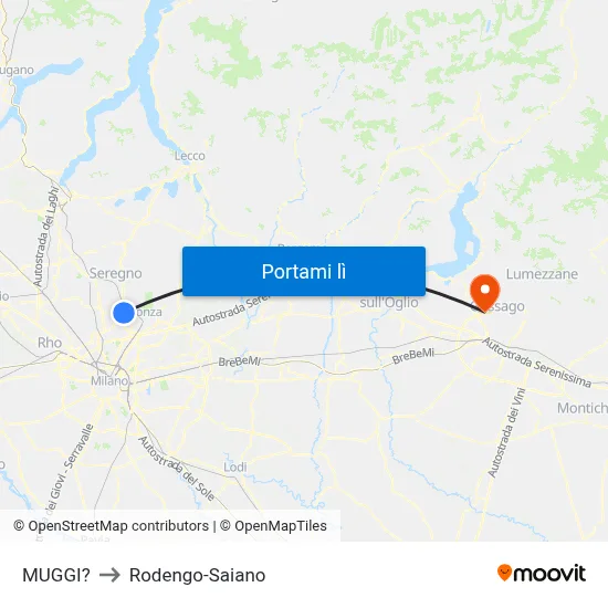 MUGGI? to Rodengo-Saiano map