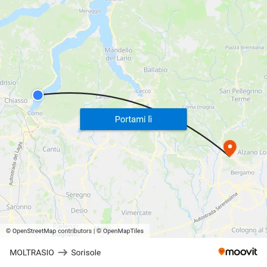 MOLTRASIO to Sorisole map