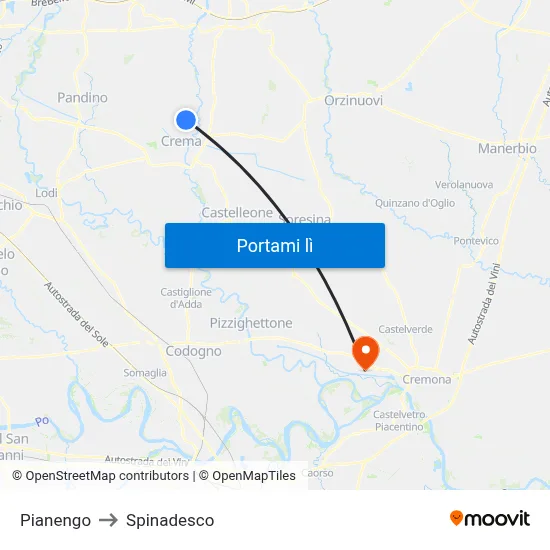 Pianengo to Spinadesco map