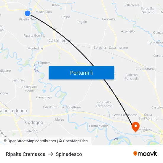 Ripalta Cremasca to Spinadesco map