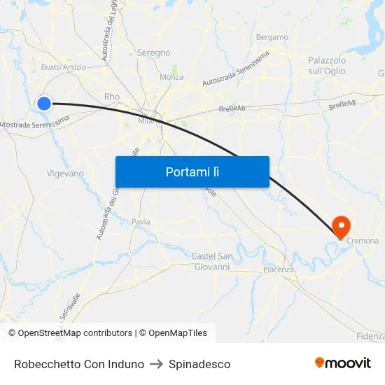 Robecchetto Con Induno to Spinadesco map