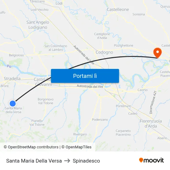 Santa Maria Della Versa to Spinadesco map