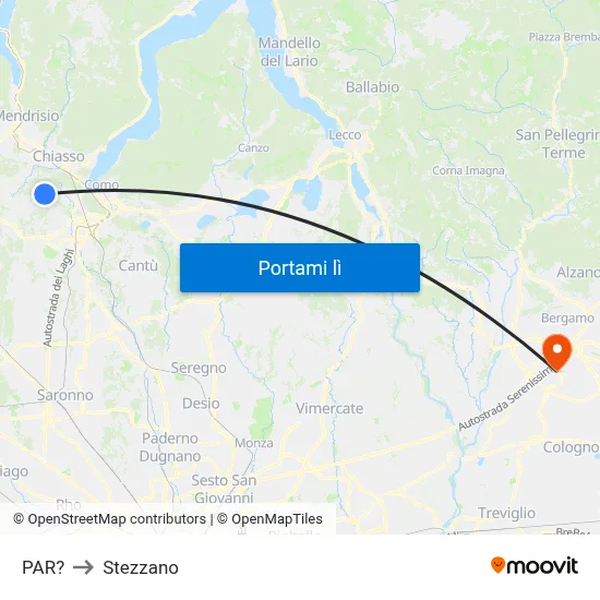 PAR? to Stezzano map