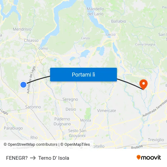 FENEGR? to Terno D' Isola map