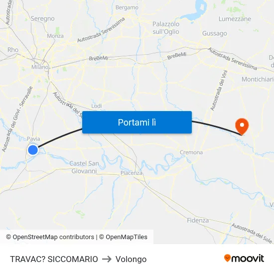 TRAVAC? SICCOMARIO to Volongo map