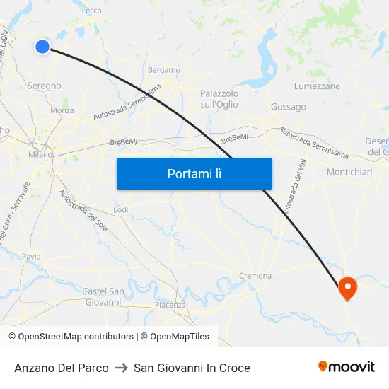 Anzano Del Parco to San Giovanni In Croce map