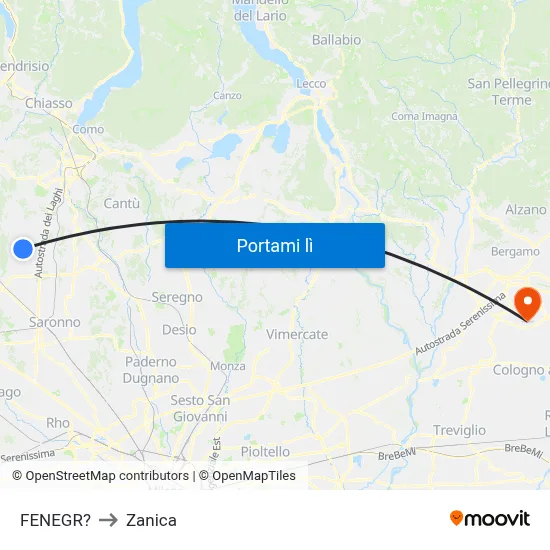 FENEGR? to Zanica map