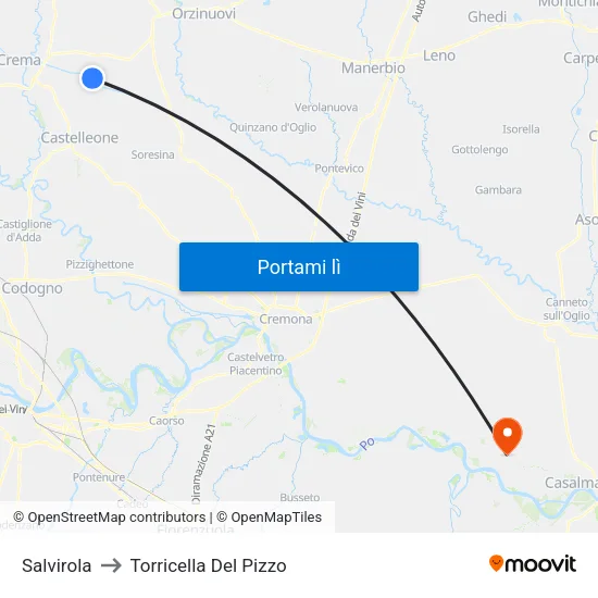 Salvirola to Torricella Del Pizzo map