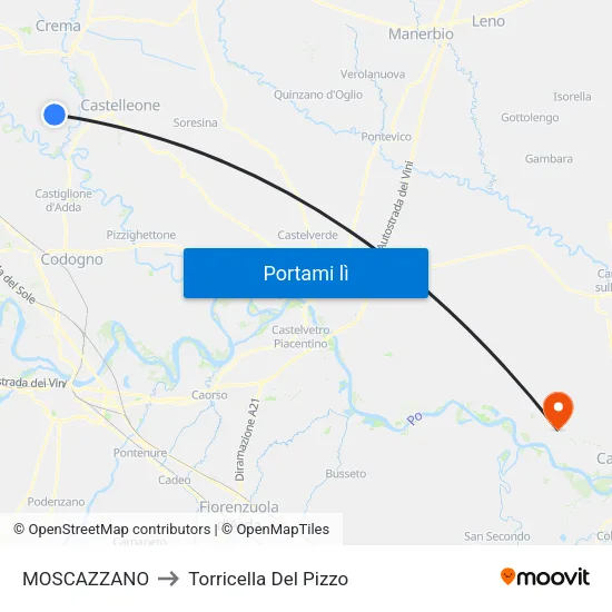 MOSCAZZANO to Torricella Del Pizzo map