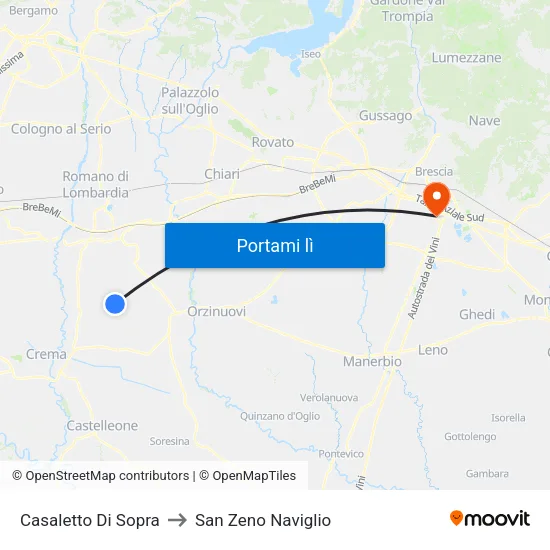 Casaletto Di Sopra to San Zeno Naviglio map