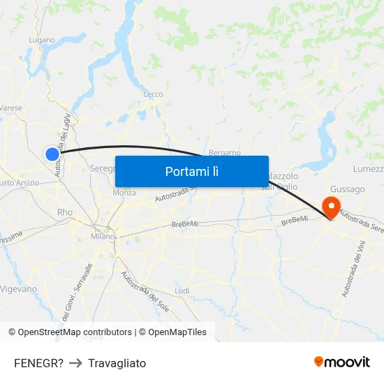 FENEGR? to Travagliato map