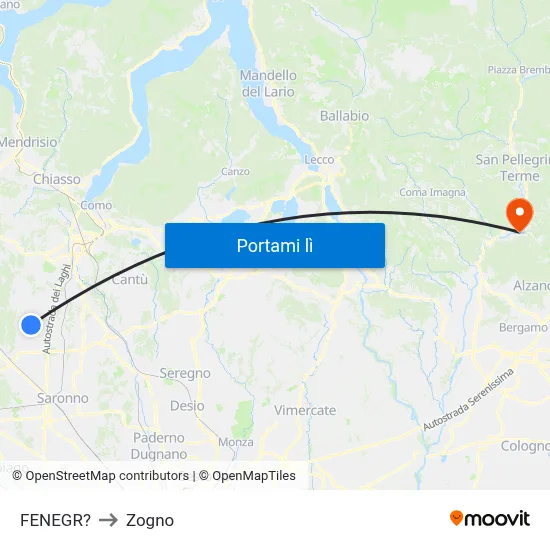 FENEGR? to Zogno map