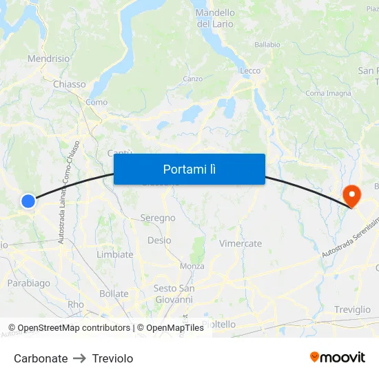 Carbonate to Treviolo map