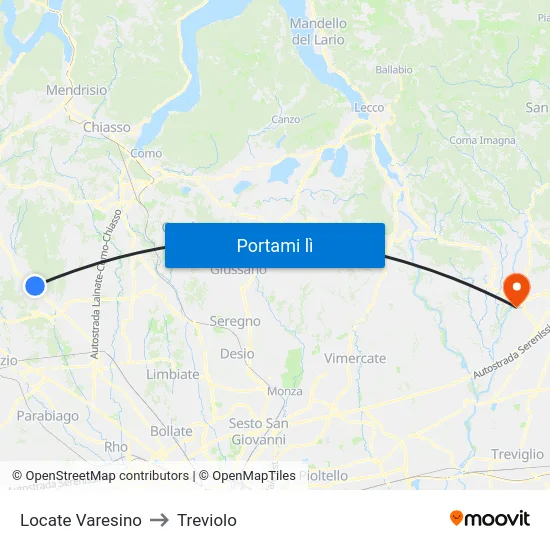 Locate Varesino to Treviolo map