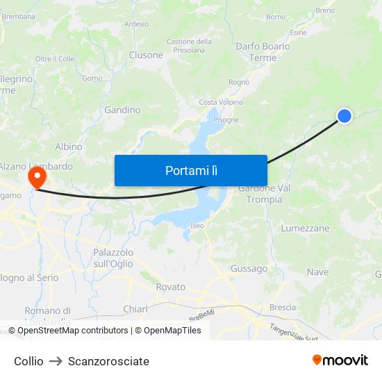 Collio to Scanzorosciate map