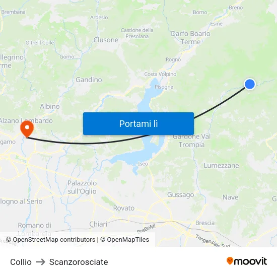 Collio to Scanzorosciate map