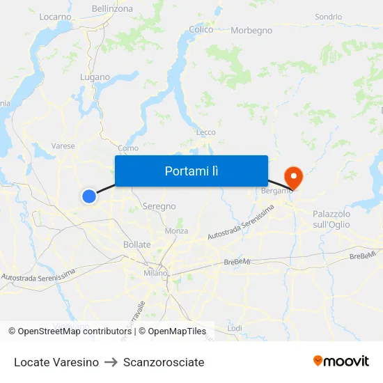 Locate Varesino to Scanzorosciate map