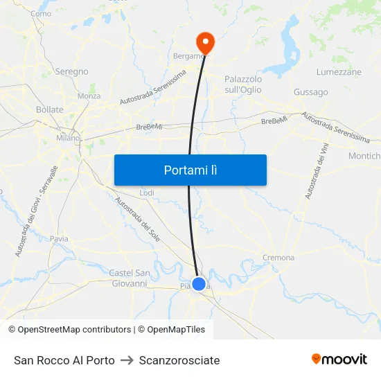 San Rocco Al Porto to Scanzorosciate map