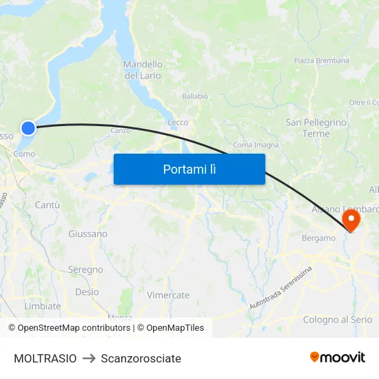 MOLTRASIO to Scanzorosciate map