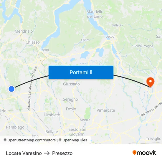 Locate Varesino to Presezzo map