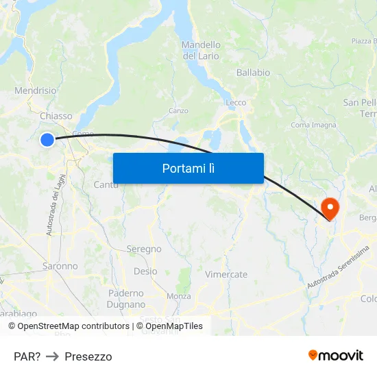 PAR? to Presezzo map