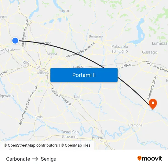 Carbonate to Seniga map