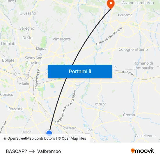 BASCAP? to Valbrembo map
