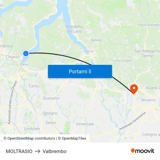 MOLTRASIO to Valbrembo map
