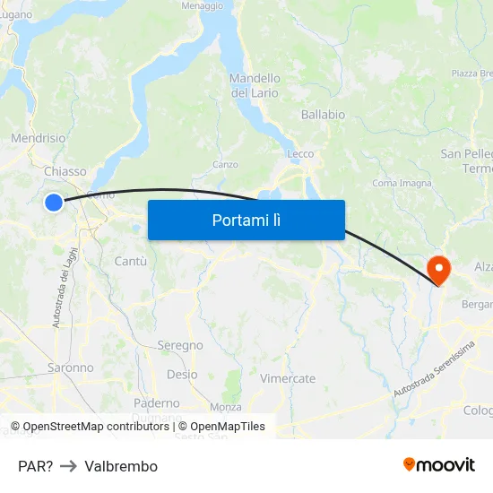 PAR? to Valbrembo map