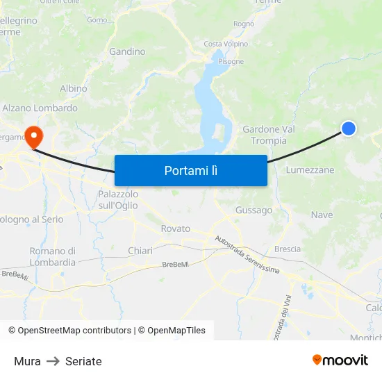 Mura to Seriate map