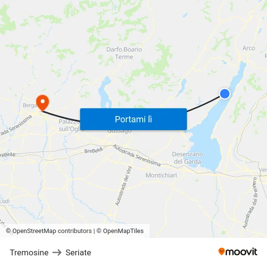 Tremosine to Seriate map