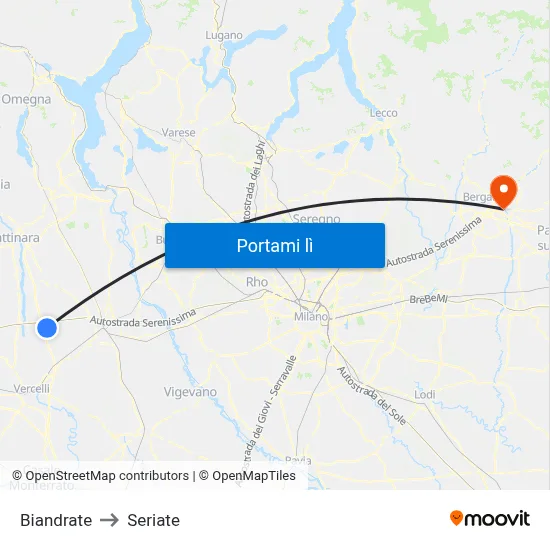 Biandrate to Seriate map