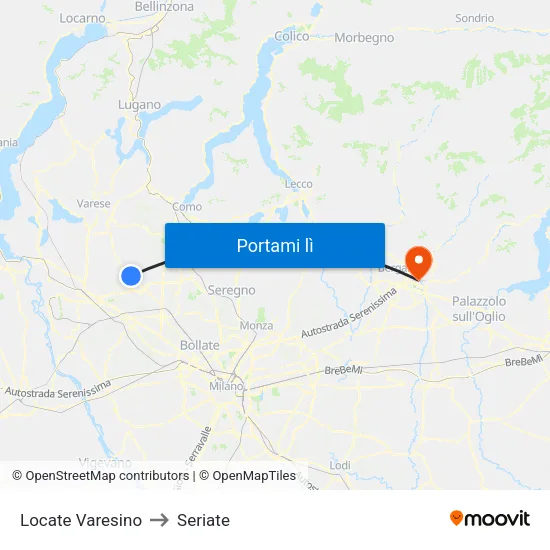 Locate Varesino to Seriate map