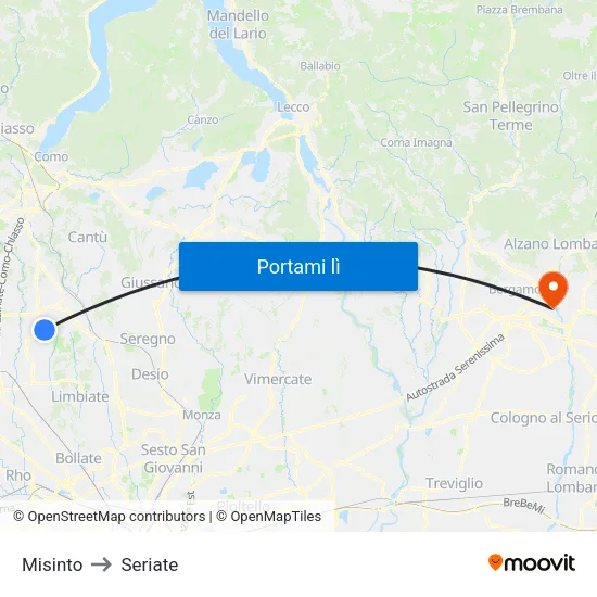 Misinto to Seriate map