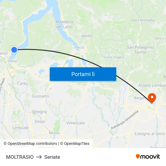 MOLTRASIO to Seriate map