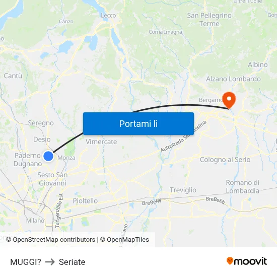 MUGGI? to Seriate map