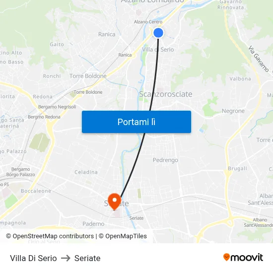Villa Di Serio to Seriate map